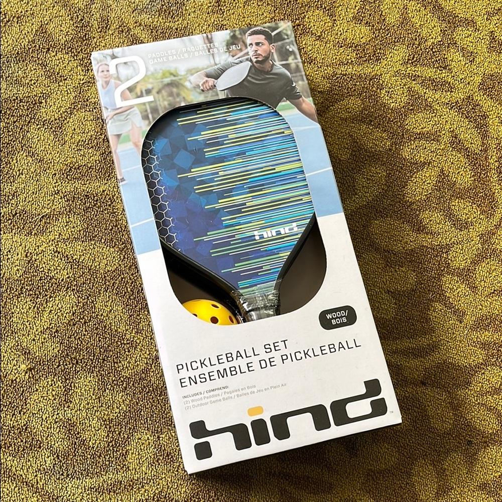 Hind Vibrant Pickleball Set with Paddle and Yellow Ball